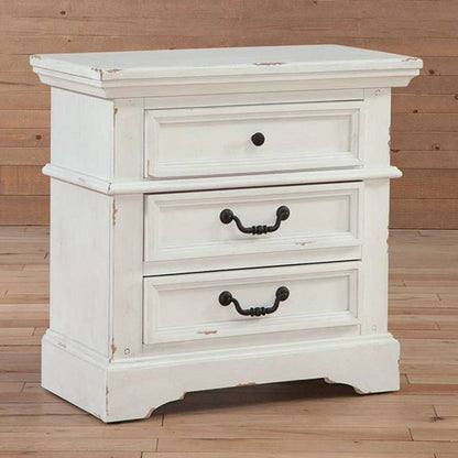 American Woodcrafters - Stonebrook Nightstand - Distressed Antique White - 7810-430 veiw 4