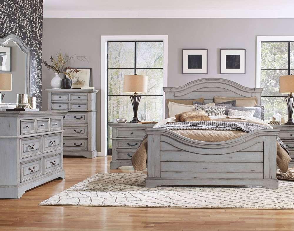 American Woodcrafters - Stonebrook Nightstand - Light Distressed Antique Gray - 7820-430 veiw 3