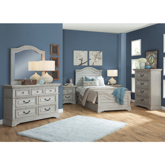 American Woodcrafters - Stonebrook Twin Panel Bed - Light Distressed Antique Gray - 7820-33PAN view 2