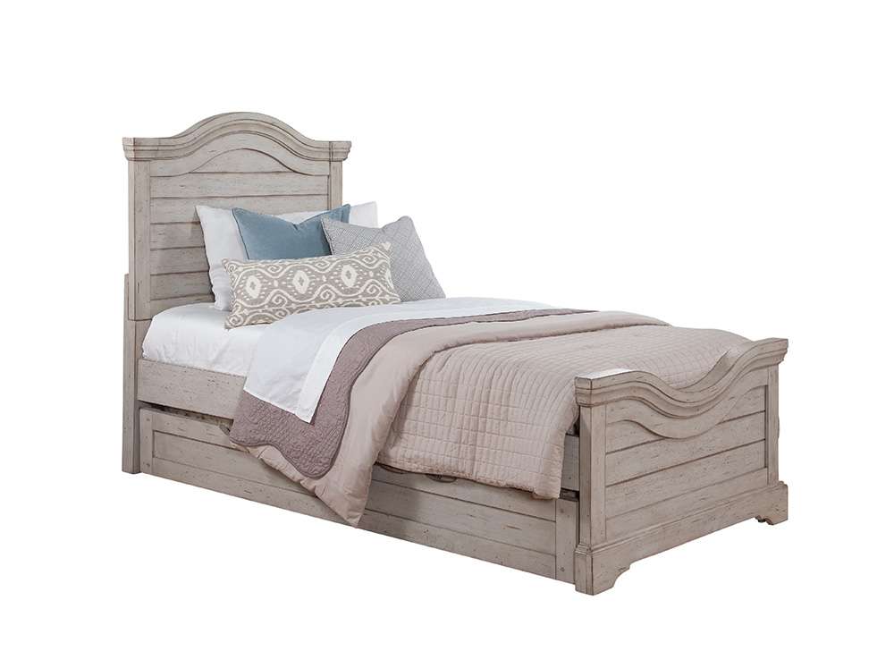 American Woodcrafters - Stonebrook Twin Panel Bed - Light Distressed Antique Gray - 7820-33PAN veiw 1