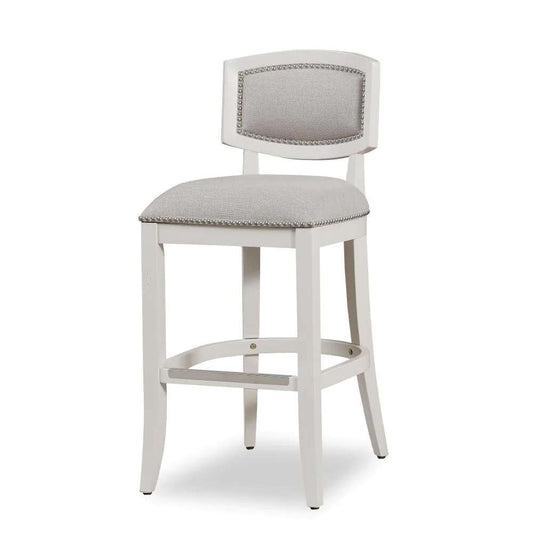 American Woodcrafters - Stool w/ Back and Wood Frame - Off White Finish - B2-231-26F veiw 1