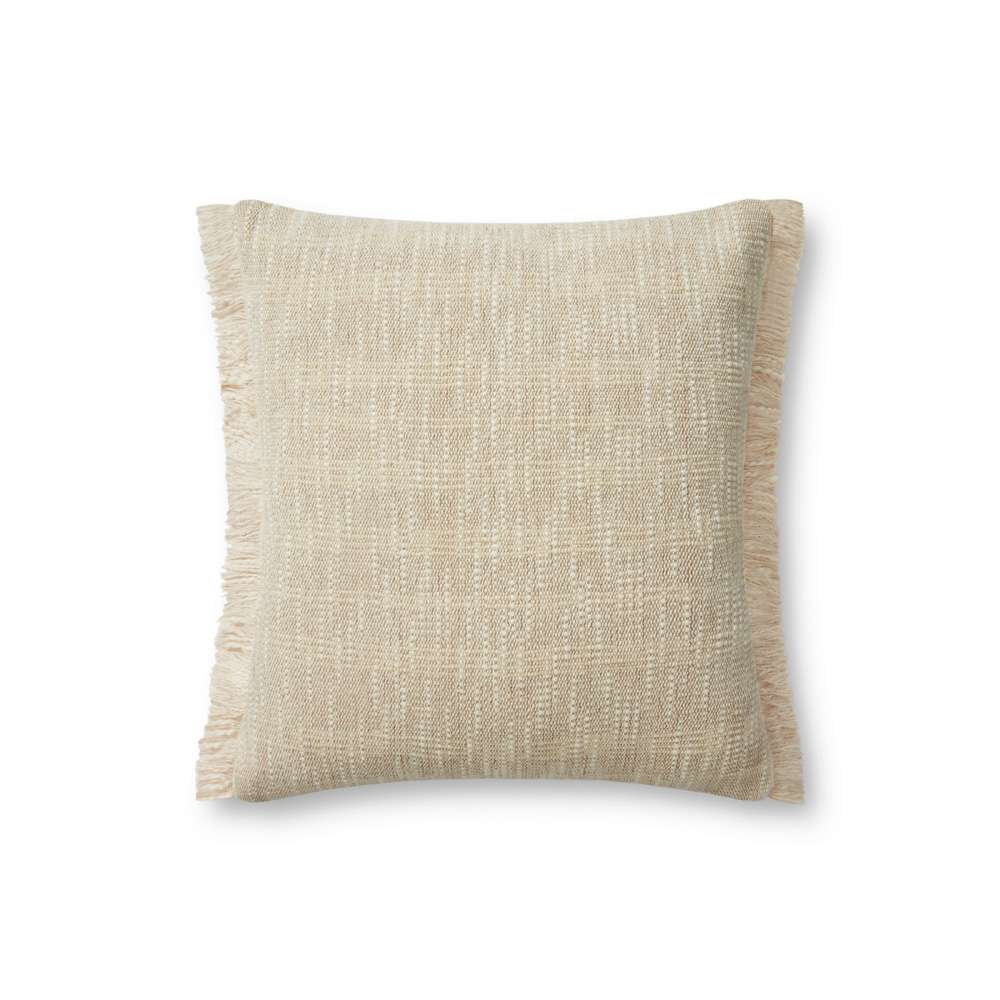 Angela Rose x Loloi - Bella Sand / Natural 18 x 18 Cover w/Poly Pillow - PSETPAR0008SANAPIL1 veiw 1