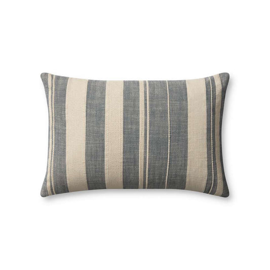 Angela Rose x Loloi - Mia PAR0014 Ivory / Denim 13 x 21 Cover Only Pillow - P226PAR0014IVDEPIL5 veiw 1