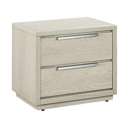 Armen Living - Abbey 2 Drawer Nightstand in Grey Oak Wood - LCAJLAGR veiw 2