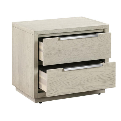 Armen Living - Abbey 2 Drawer Nightstand in Grey Oak Wood - LCAJLAGR veiw 3