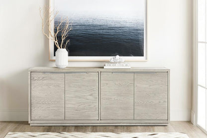 Armen Living - Abbey 4 Door Sideboard Buffet in Grey Oak Wood - LCAJBUGR veiw 8