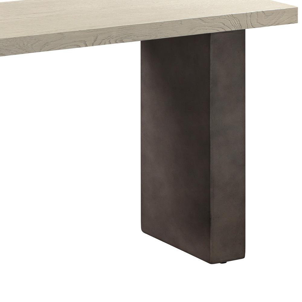 Armen Living - Abbey Concrete and Grey Oak Wood Console Table - LCAJCNGR veiw 4
