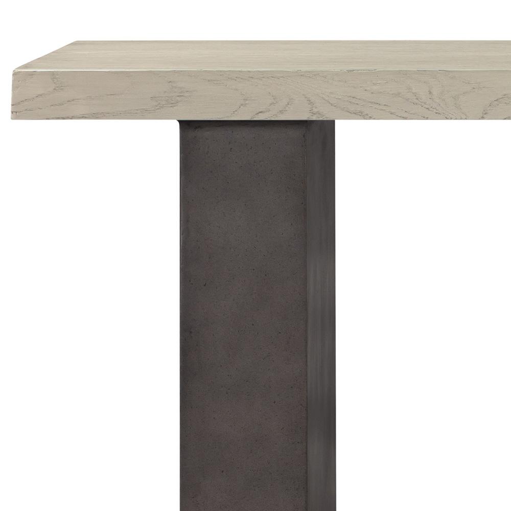 Armen Living - Abbey Concrete and Grey Oak Wood Console Table - LCAJCNGR veiw 7