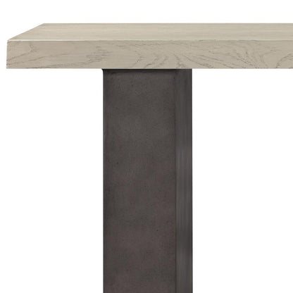 Armen Living - Abbey Concrete and Grey Oak Wood Console Table - LCAJCNGR veiw 7