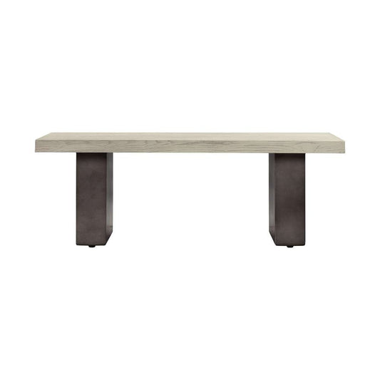Armen Living - Abbey Concrete and Grey Oak Wood Dining Table - LCAJDIGR veiw 1