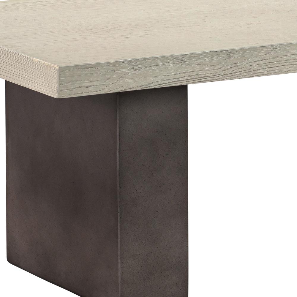 Armen Living - Abbey Concrete and Grey Oak Wood Dining Table - LCAJDIGR veiw 2