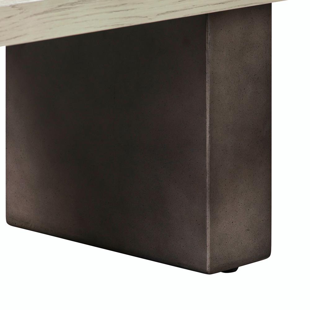 Armen Living - Abbey Concrete and Grey Oak Wood Dining Table - LCAJDIGR veiw 4
