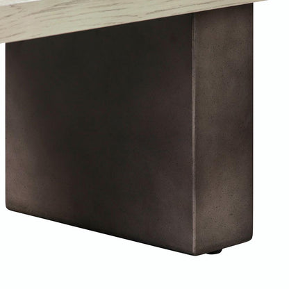 Armen Living - Abbey Concrete and Grey Oak Wood Dining Table - LCAJDIGR veiw 4
