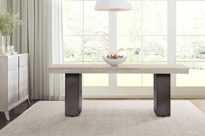 Armen Living - Abbey Concrete and Grey Oak Wood Dining Table - LCAJDIGR veiw 7