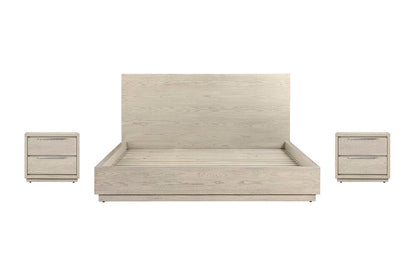 Armen Living - Abbey King 3 Piece Bedroom Set in Grey Oak Wood - SETAJBDGRKG3A