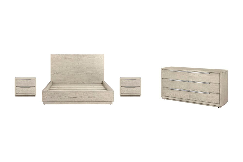 Armen Living - Abbey Queen 4 Piece Bedroom Set in Grey Oak Wood - SETAJBDGRQN4A