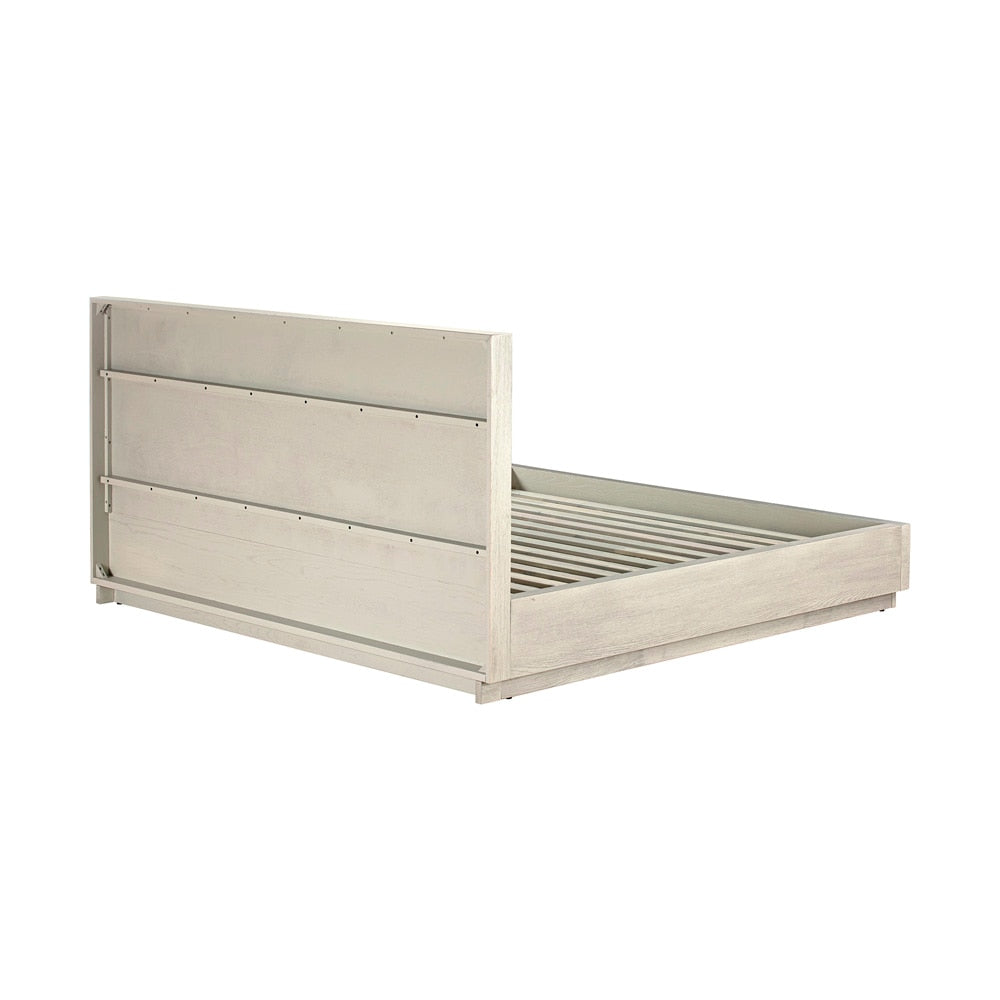 Armen Living - Abbey Queen Platform Bed Frame in Grey Oak Wood - LCAJBDGRQN veiw 2