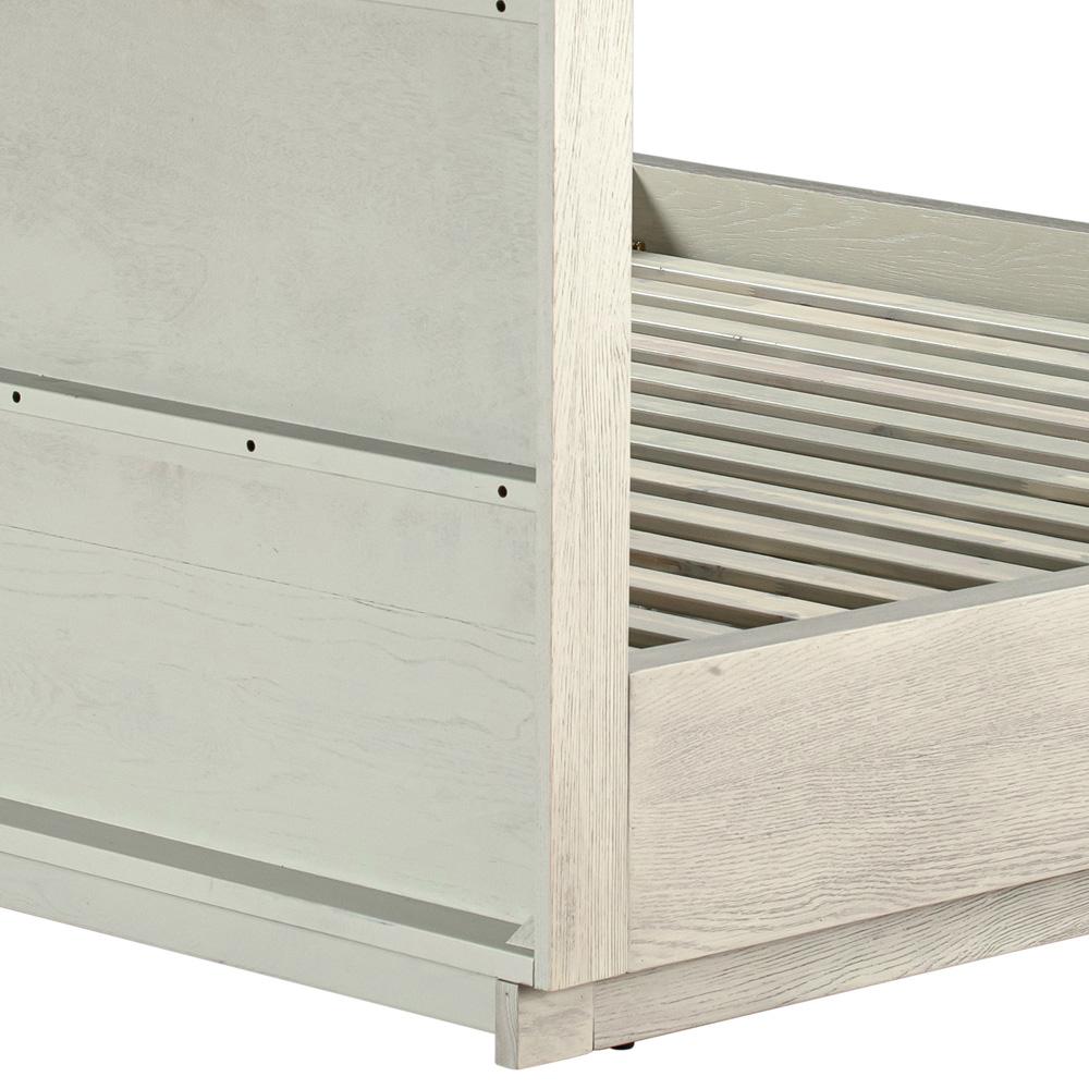 Armen Living - Abbey Queen Platform Bed Frame in Grey Oak Wood - LCAJBDGRQN veiw 4