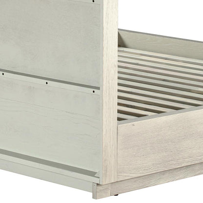 Armen Living - Abbey Queen Platform Bed Frame in Grey Oak Wood - LCAJBDGRQN veiw 4