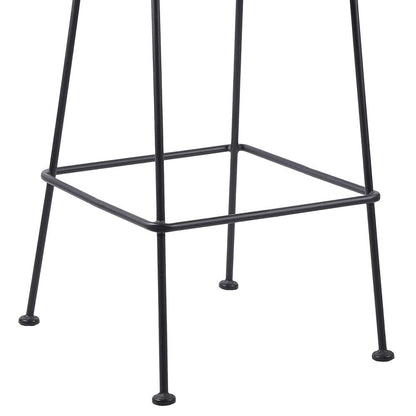 Armen Living - Acapulco 30in Indoor Outdoor Steel Bar Stool with Black Rope - LCACBABL30 veiw 7