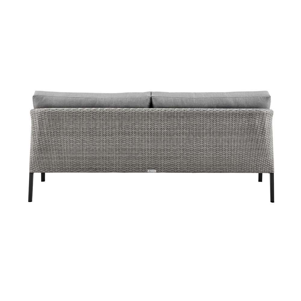 Armen Living - Aileen Outdoor Patio 4-Piece Lounge Set in Aluminum and Wicker with Grey Cushions - 840254333239 - CLOSEOUT veiw 3
