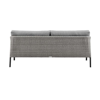 Armen Living - Aileen Outdoor Patio 4-Piece Lounge Set in Aluminum and Wicker with Grey Cushions - 840254333239 - CLOSEOUT veiw 3
