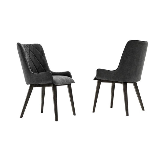 Armen Living - Alana Charcoal Upholstered Dining Chair (Set of 2) - LCALCHTGCH_CLOSEOUT veiw 1