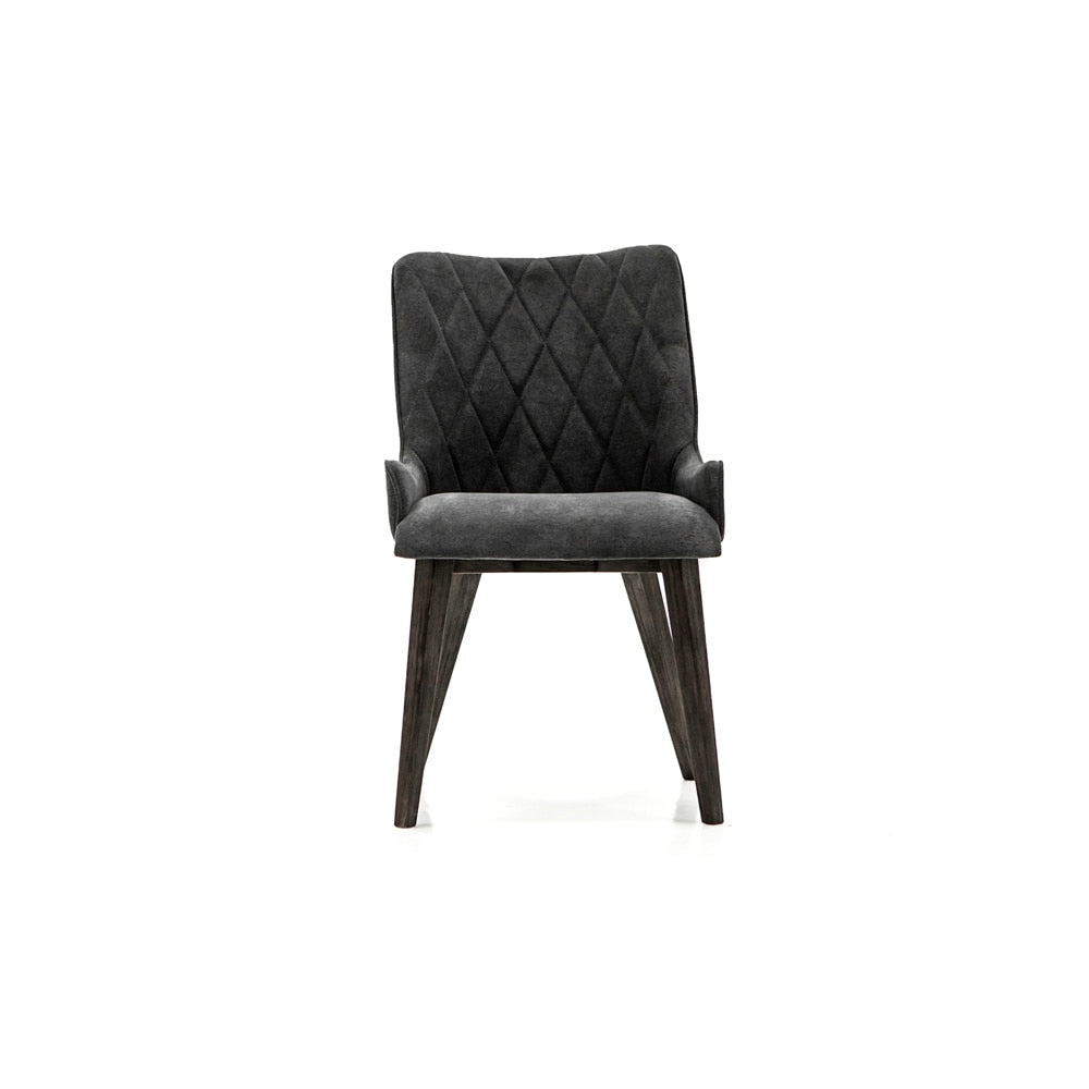 Armen Living - Alana Charcoal Upholstered Dining Chair (Set of 2) - LCALCHTGCH_CLOSEOUT veiw 2