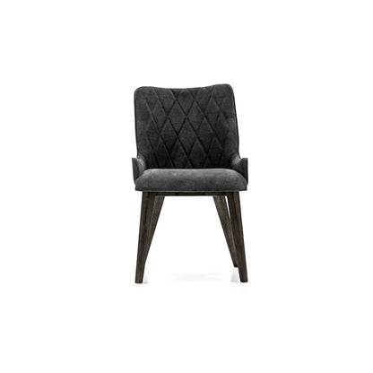 Armen Living - Alana Charcoal Upholstered Dining Chair (Set of 2) - LCALCHTGCH_CLOSEOUT veiw 2