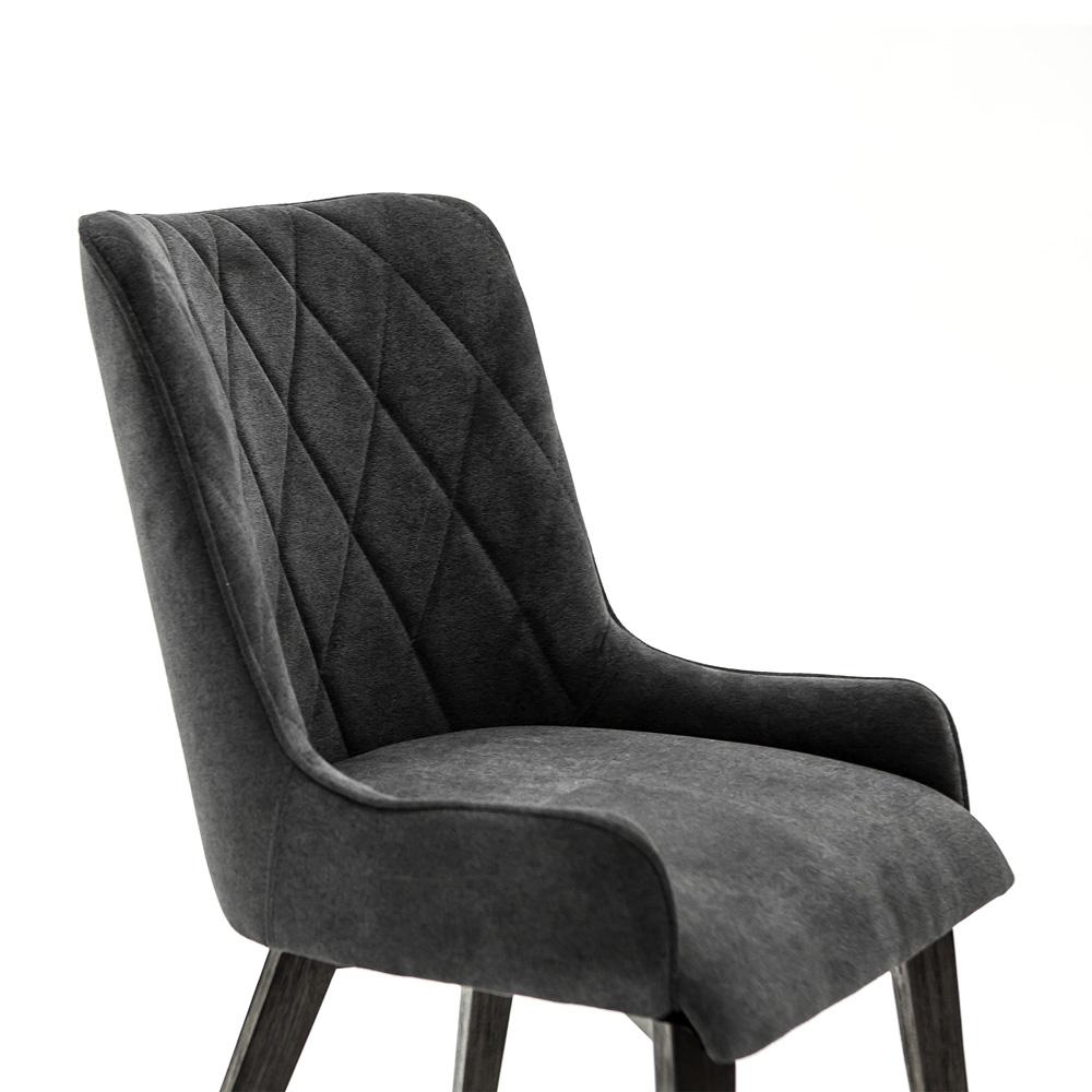 Armen Living - Alana Charcoal Upholstered Dining Chair (Set of 2) - LCALCHTGCH_CLOSEOUT veiw 3