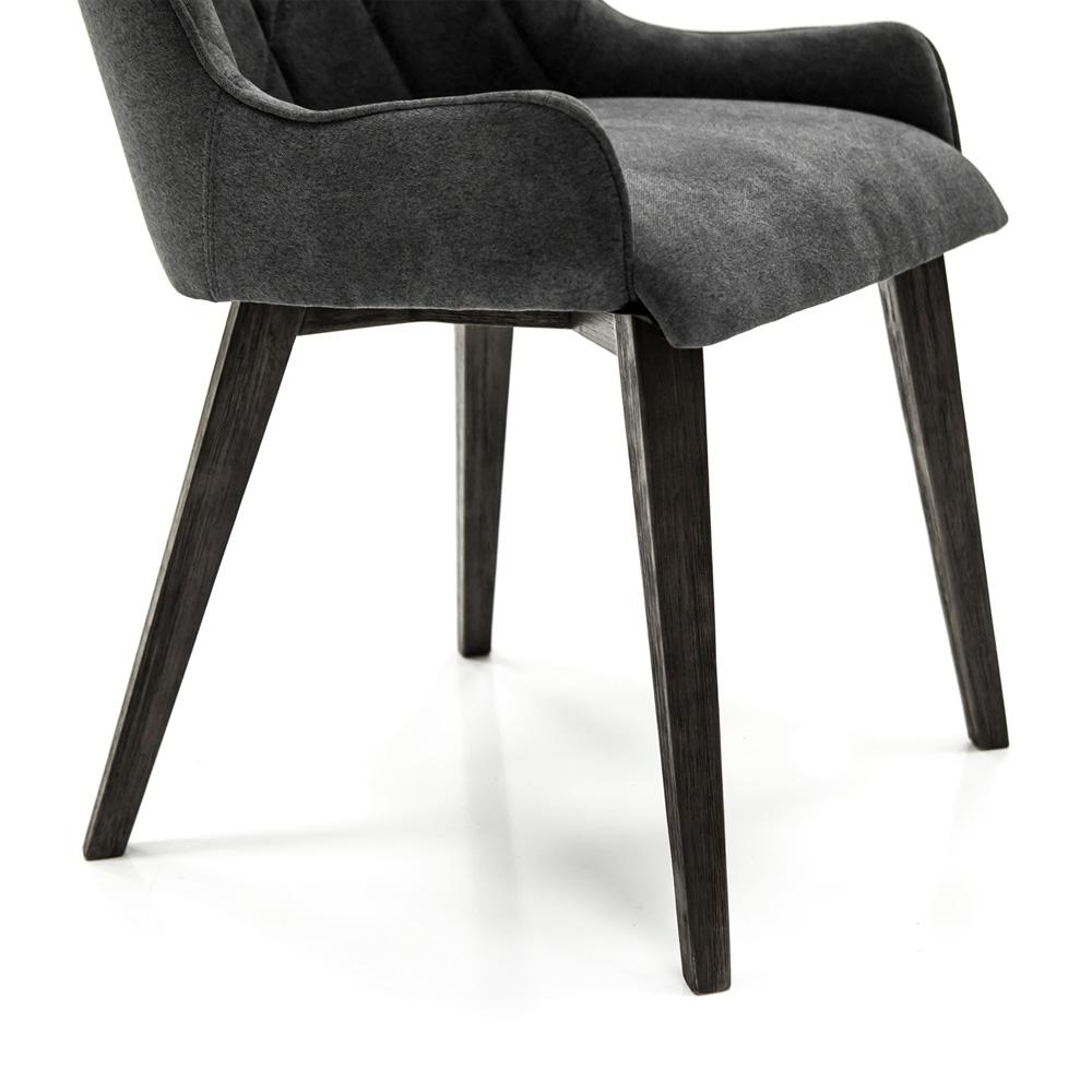 Armen Living - Alana Charcoal Upholstered Dining Chair (Set of 2) - LCALCHTGCH_CLOSEOUT veiw 5
