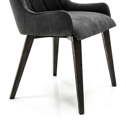 Armen Living - Alana Charcoal Upholstered Dining Chair (Set of 2) - LCALCHTGCH_CLOSEOUT veiw 5