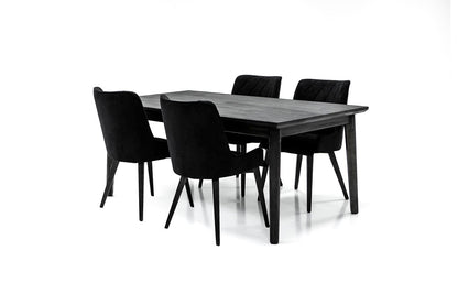 Armen Living - Alana Charcoal Upholstered Dining Chair (Set of 2) - LCALCHTGCH_CLOSEOUT veiw 7