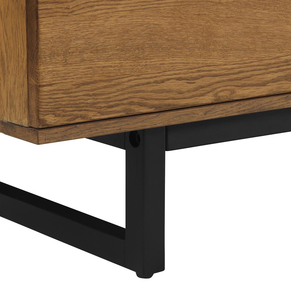Armen Living - Aldo 4 Drawer Dresser in Brown Oak Wood with Black Metal Legs - LCAODRROAK veiw 5