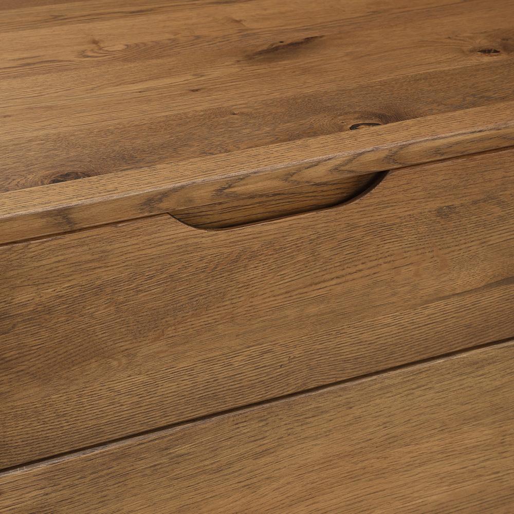 Armen Living - Aldo Brown Oak Sideboard Buffet Cabinet in Brown Oak Wood with Black Metal Legs - LCAOBUROAK veiw 6