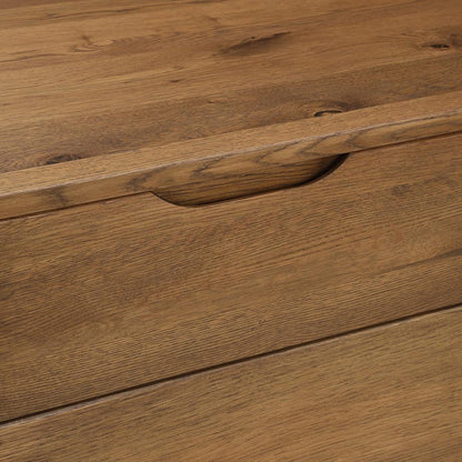 Armen Living - Aldo Brown Oak Sideboard Buffet Cabinet in Brown Oak Wood with Black Metal Legs - LCAOBUROAK veiw 6