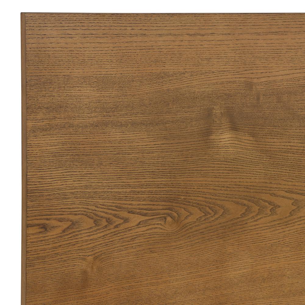 Armen Living - Aldo Queen Size Brown Oak Wood Platform Bed Frame with Black Metal Legs - LCAOBDBRQN veiw 6