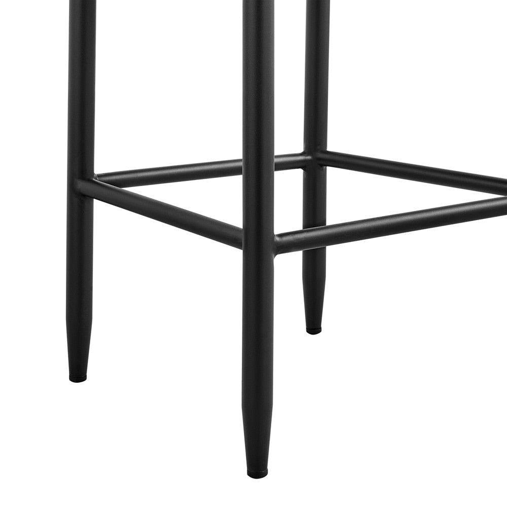 Armen Living - Alegria Outdoor Patio Bar Stool in Aluminum with Gray Rope and Cushions - LCAFBABL30 veiw 7