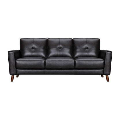 Armen Living - Almafi 82in Brown Leather Sofa - LCAF3BRN veiw 1