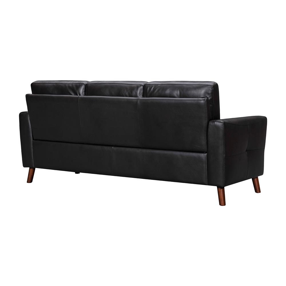 Armen Living - Almafi 82in Brown Leather Sofa - LCAF3BRN veiw 3