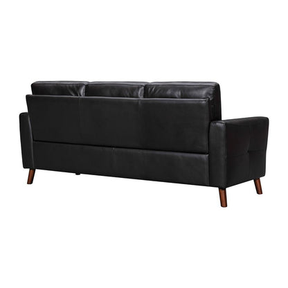 Armen Living - Almafi 82in Brown Leather Sofa - LCAF3BRN veiw 3
