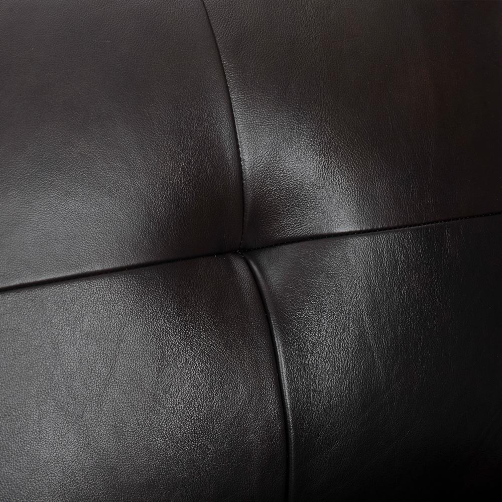 Armen Living - Almafi 82in Brown Leather Sofa - LCAF3BRN veiw 6