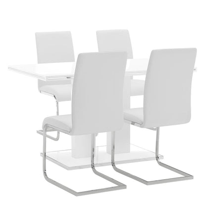 Armen Living - Amanda 5 Piece White Rectangular Dining Set - SETAMDI5WH veiw 1