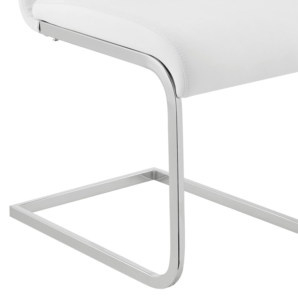 Armen Living - Amanda 5 Piece White Rectangular Dining Set - SETAMDI5WH veiw 6