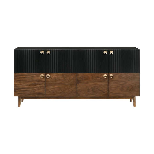 Armen Living - Amigo Black Veneer and Walnut Wood Buffet - LCAGBUWA view 1