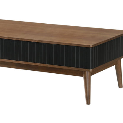 Armen Living - Amigo Black Veneer and Walnut Wood Coffee Table - LCAGCOWA veiw 4