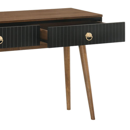 Armen Living - Amigo Black Veneer and Walnut Wood Console Table - LCAGCNWA veiw 5