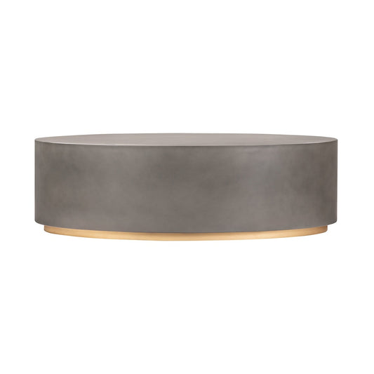Armen Living - Anais Concrete and Brass Oval Coffee Table - LCAWCOGR veiw 1