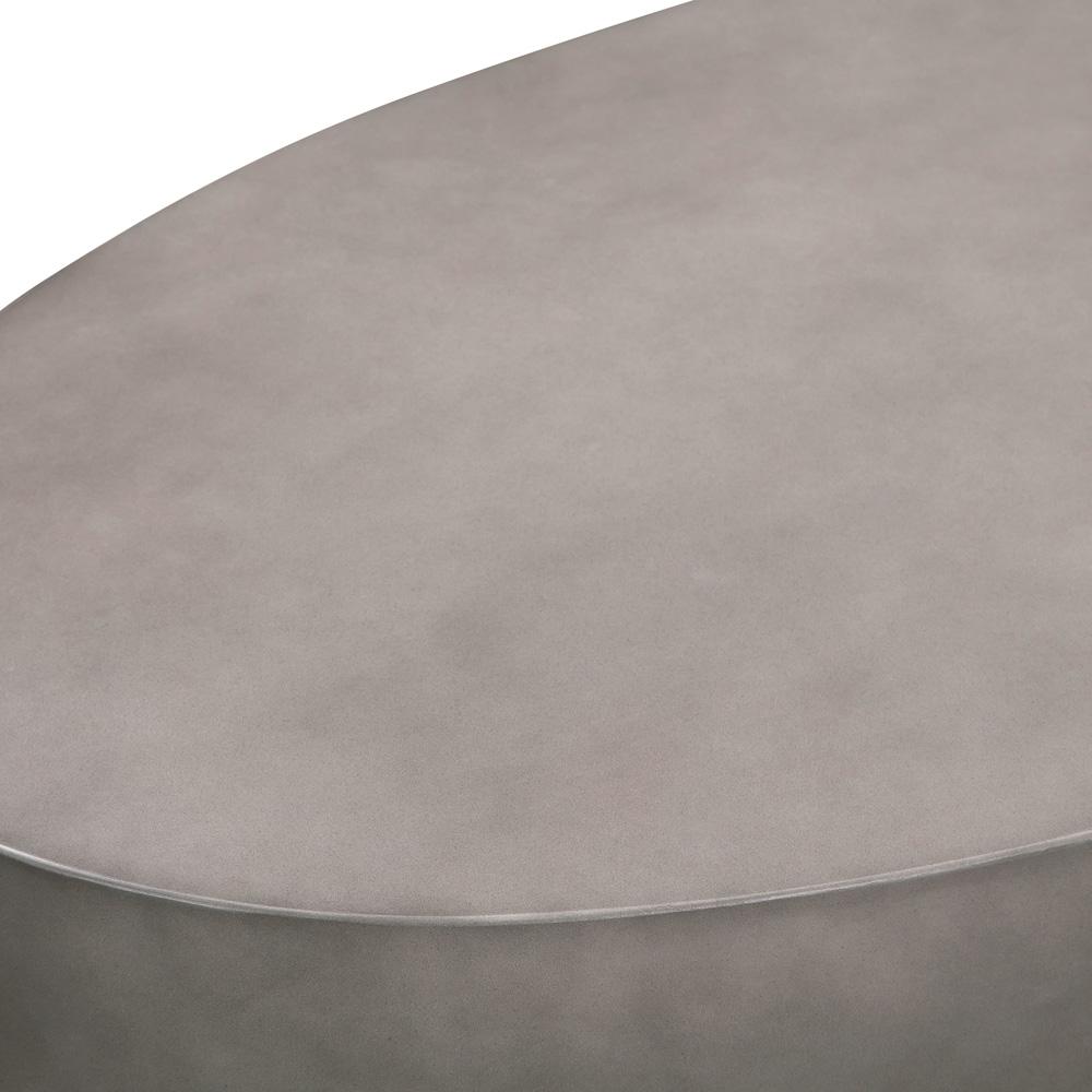 Armen Living Anais Concrete and Brass Oval Coffee Table - Thumbnail 4