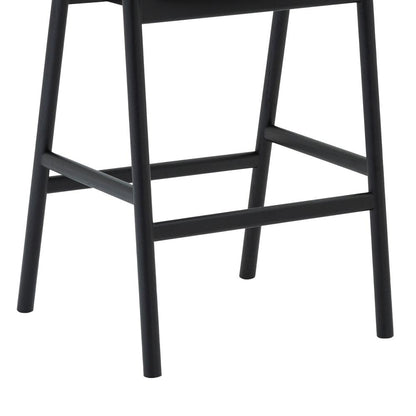 Armen Living - Apache Black Oak Wood and Faux Leather Bar Stool - LCAPBABLK30 veiw 6